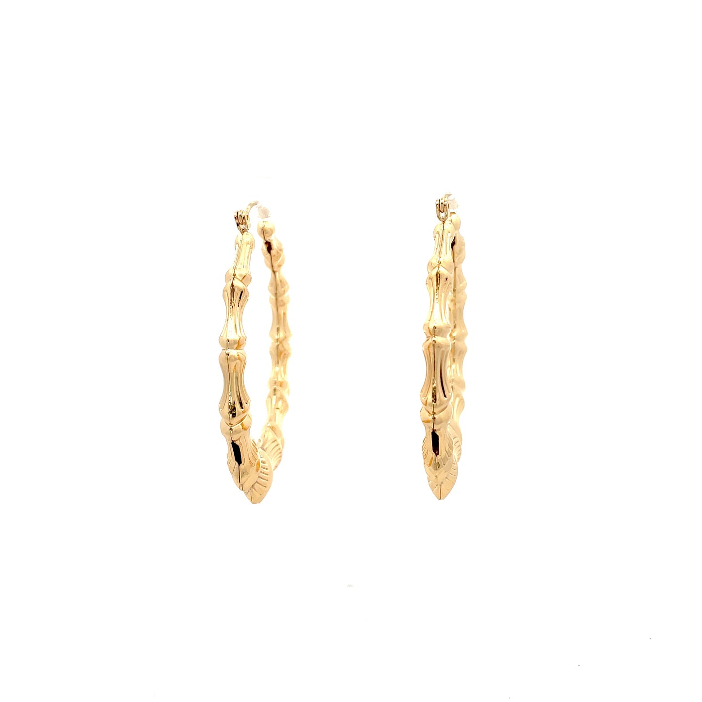 New Bamboo Hoop Earrings 21mm - 04