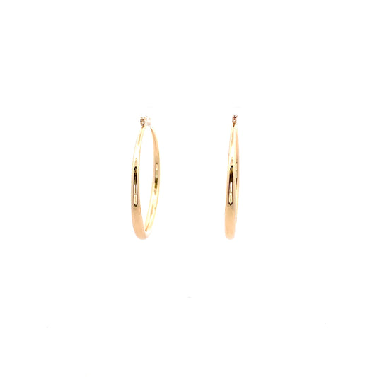 Hollow Plain Hoop Earrings - 03