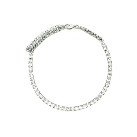 The One Iced Out Diamond Anklet - 11