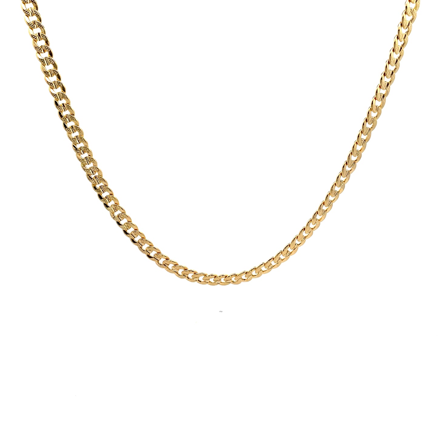 14K Chain Necklace #6 - FROST CUBAN 20inch 6mm