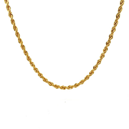 18K Chain Necklace #32 - ROPE 24inch 5mm