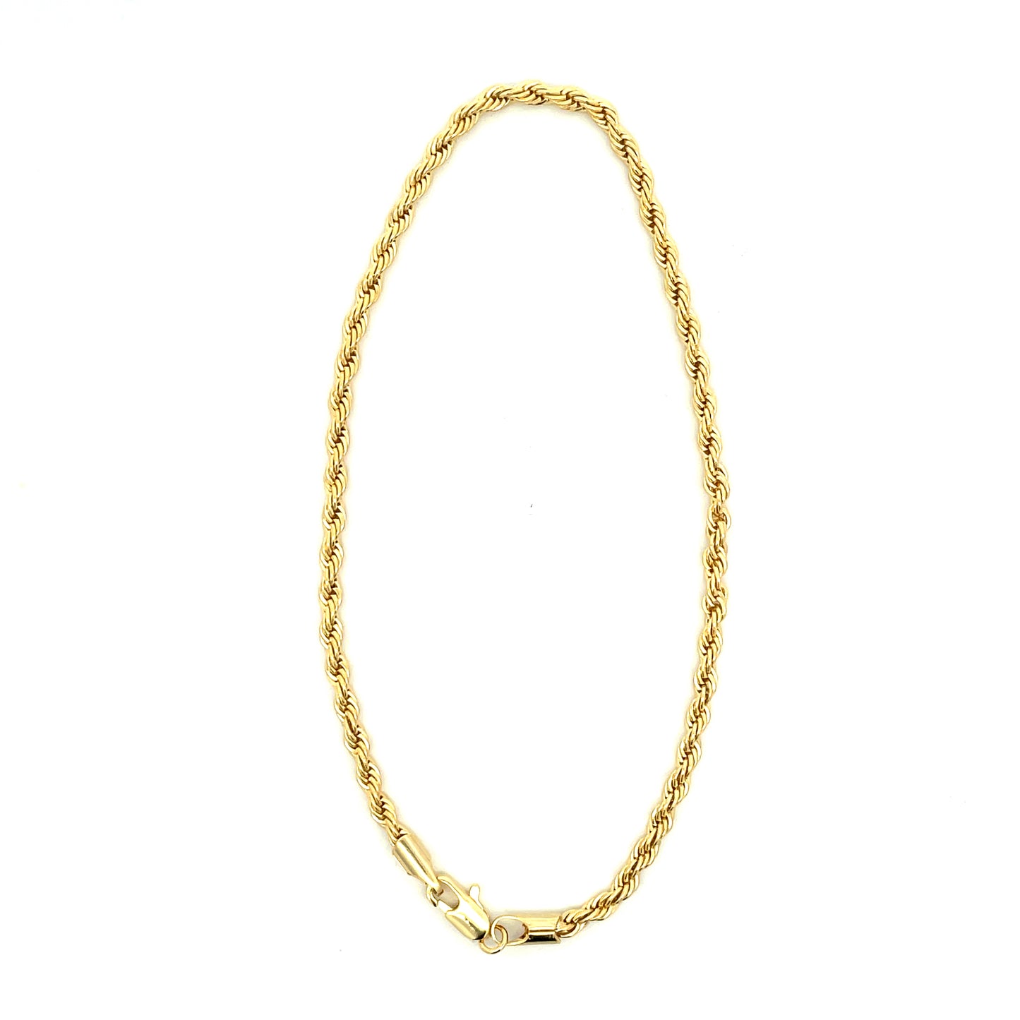 14K Chain Bracelet #37 - ROPE 10inch 3mm