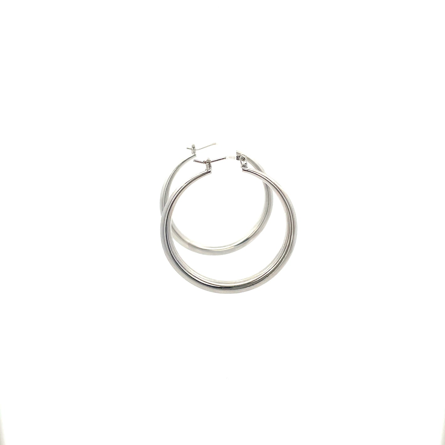 Hollow Plain Hoop Earrings - 02