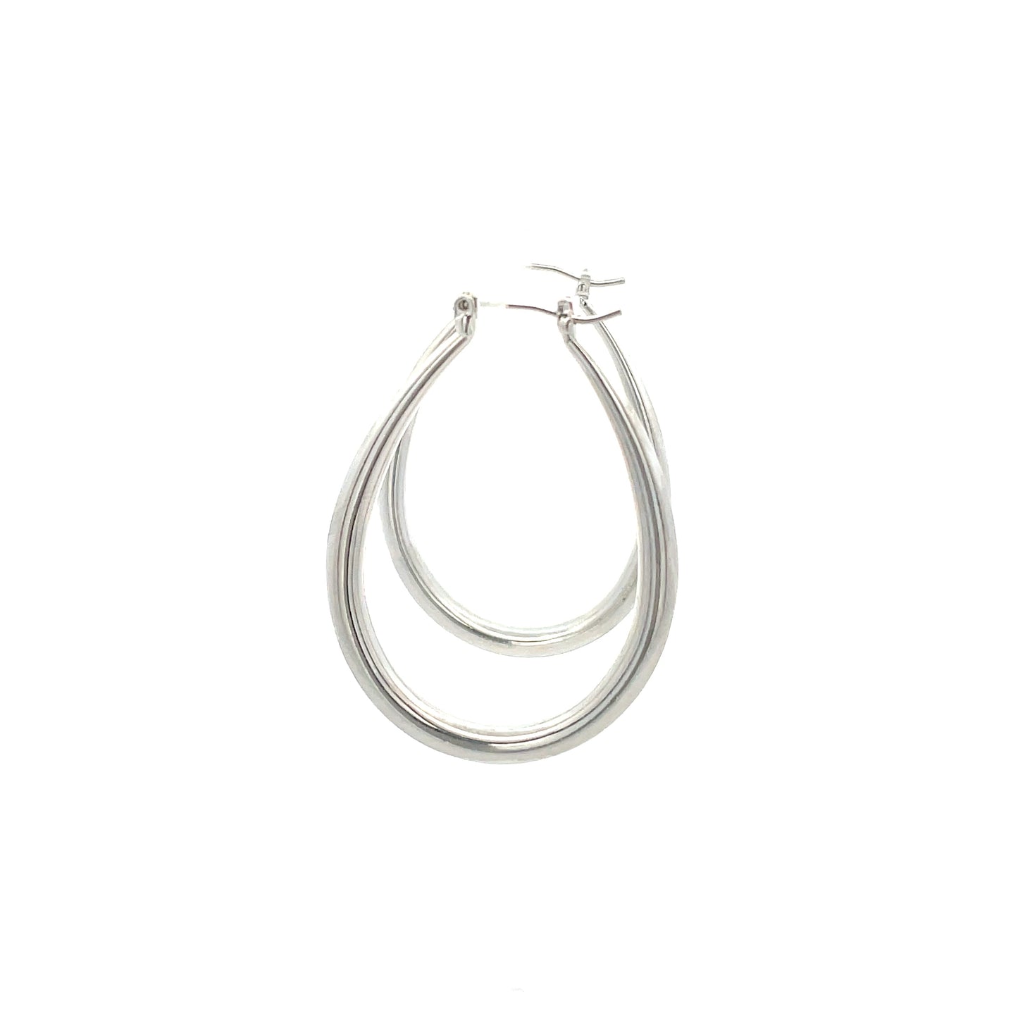 Hollow Oval Plain Earring - 07