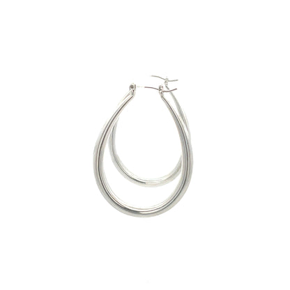 Hollow Oval Plain Earring - 07