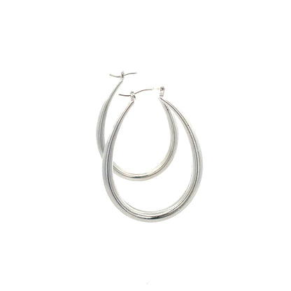 Hollow Oval Plain Earring - 07