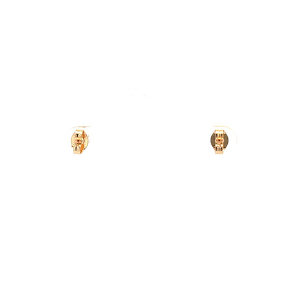 Crown Stud CZ Round Earrings - 3mm