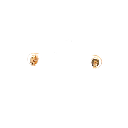Crown Stud CZ Round Earrings - 4mm