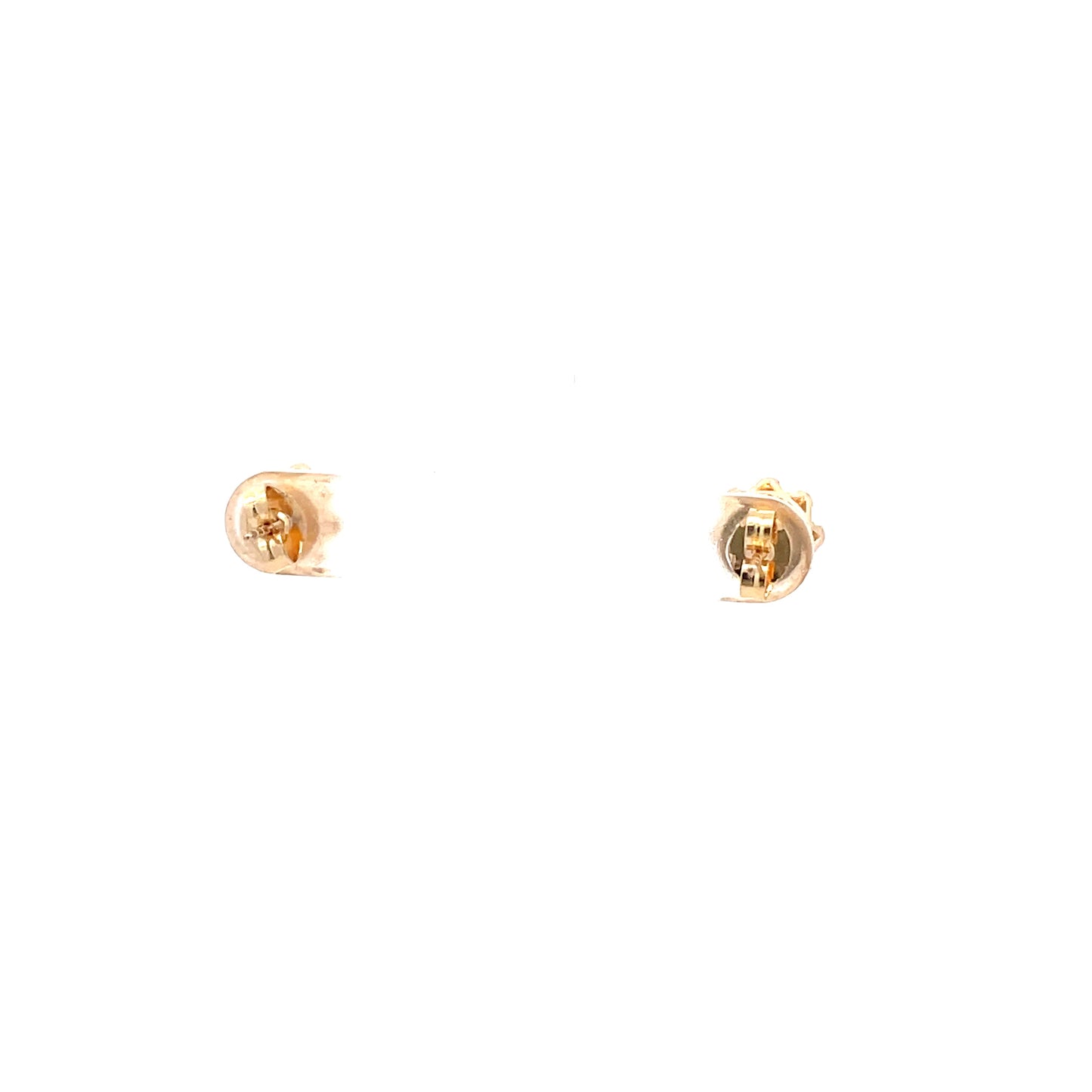 Crown Stud CZ Round Earrings - 6mm