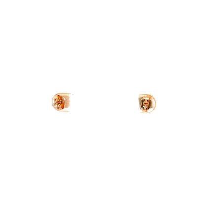 Crown Stud CZ Square Earrings - 5mm