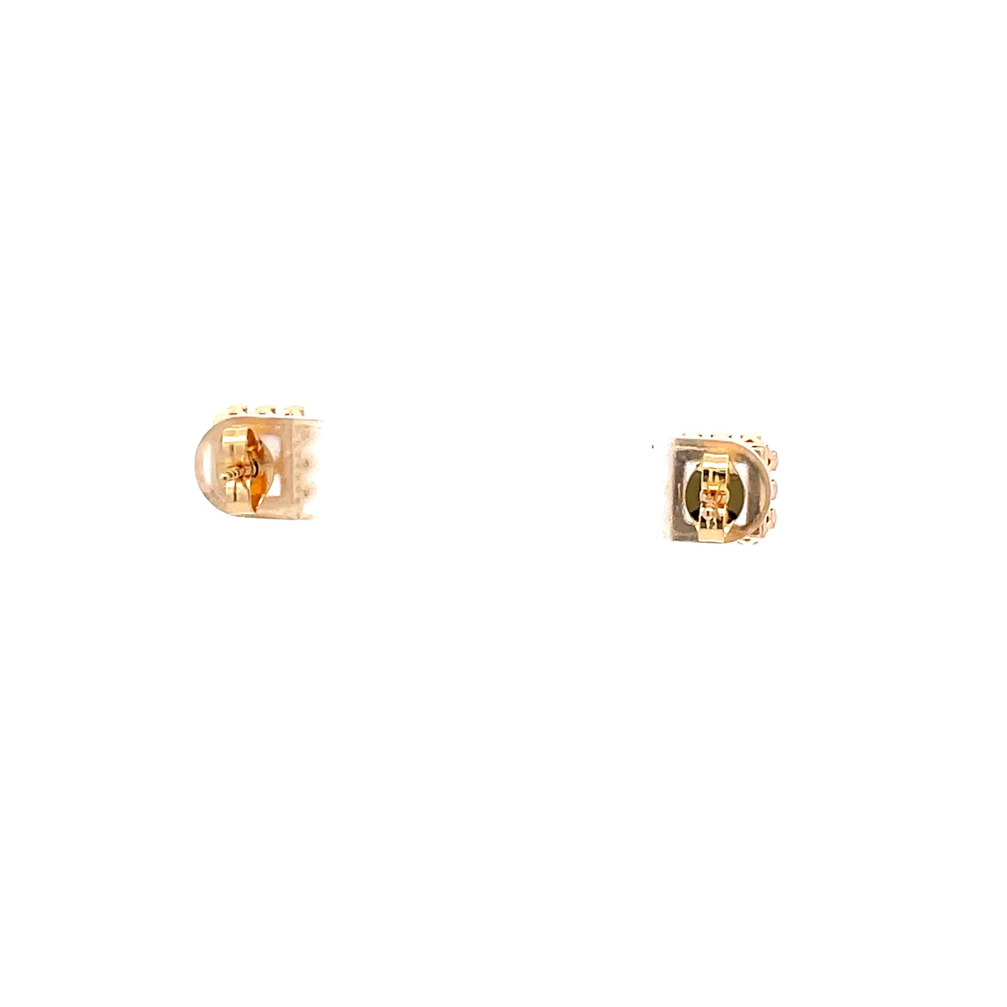 Crown Stud CZ Square Earrings - 7mm