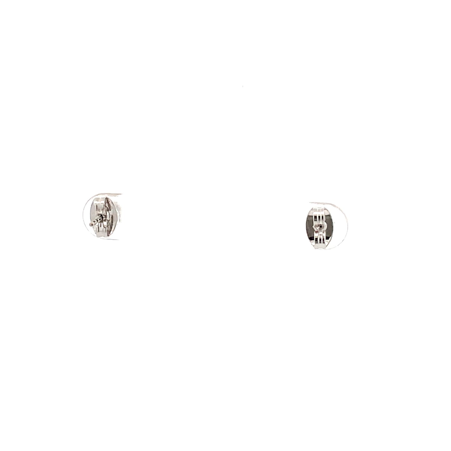 Crown Stud CZ Square Earrings - 3mm