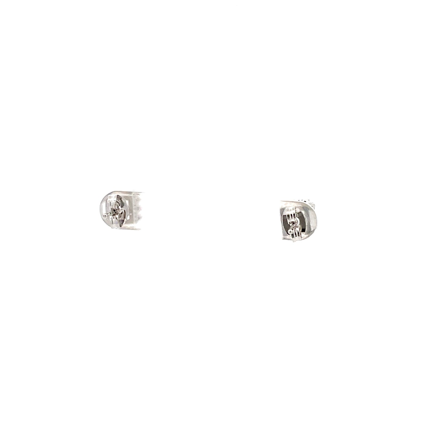 Crown Stud CZ Square Earrings - 5mm