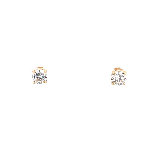 Basket Setting CZ Stud Round - 7mm