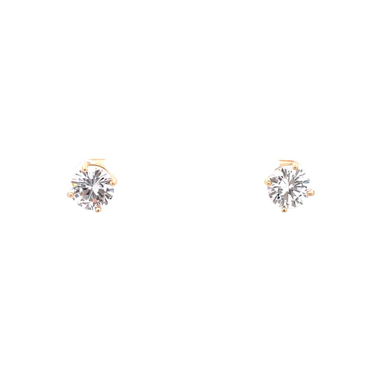 Basket Setting CZ Stud Round - 8mm