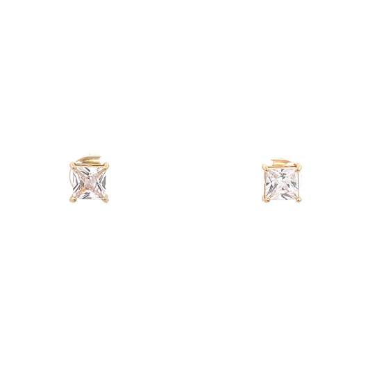 Basket Setting CZ Stud Square - 6mm