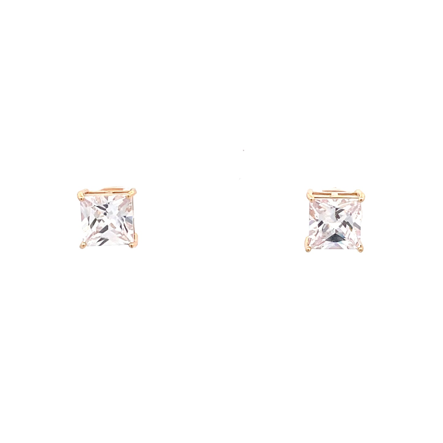 Basket Setting CZ Stud Square - 8mm