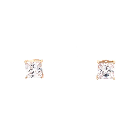 Basket Setting CZ Stud Square - 8mm