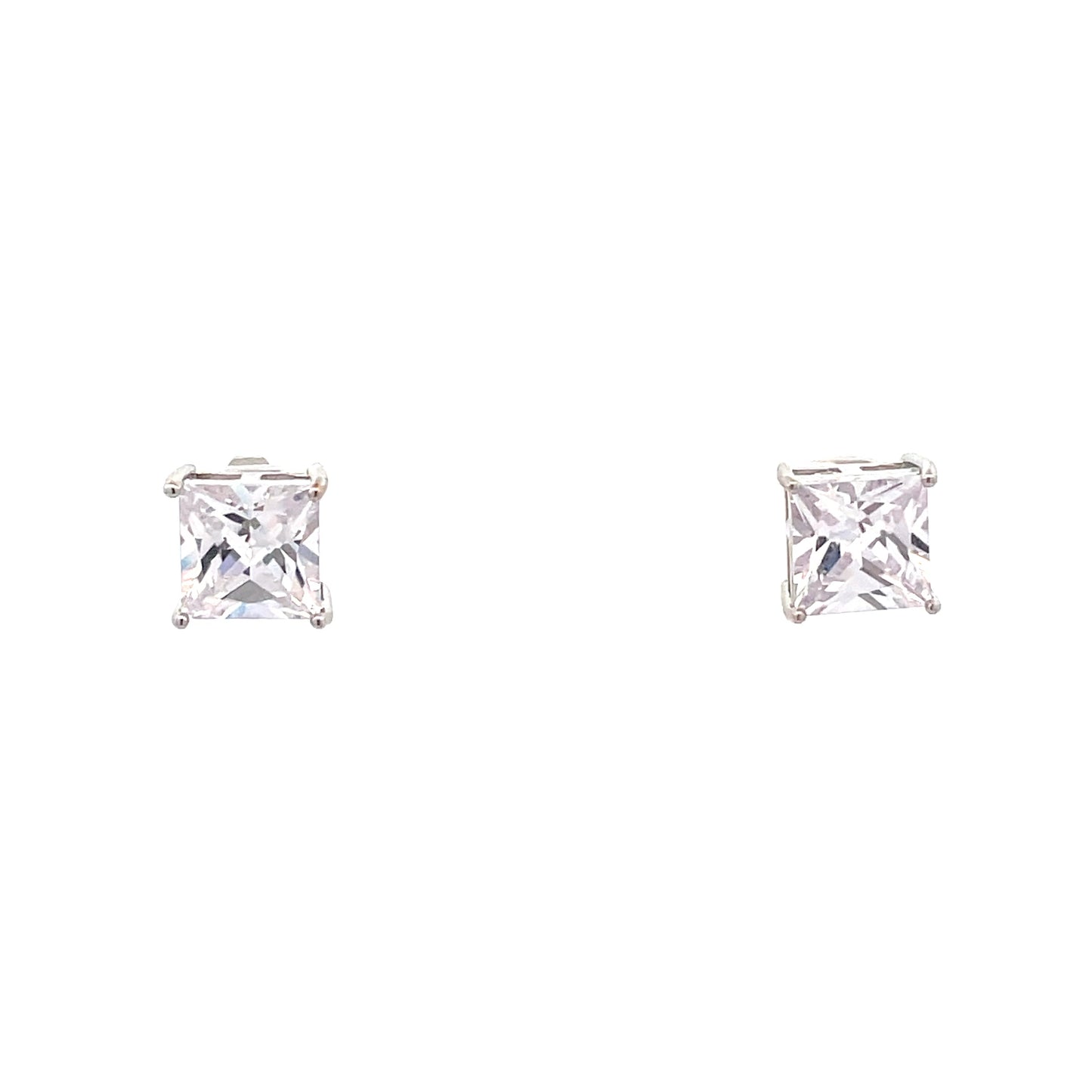 Basket Setting CZ Stud Square - 8mm