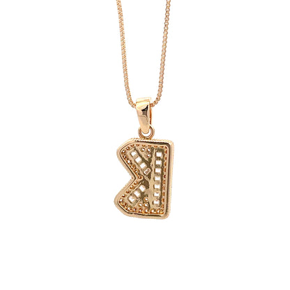 Fancy Diamond Necklace - Letter K