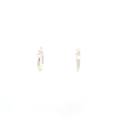HK Diamond Cut Hoop Earrings 15mm - Design 01
