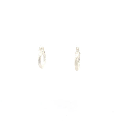 HK Diamond Cut Hoop Earrings 15mm - Design 01