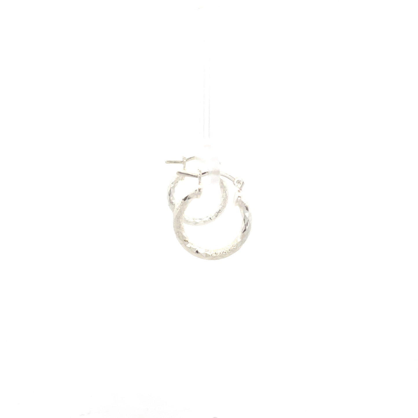 HK Diamond Cut Hoop Earrings 15mm - Design 01