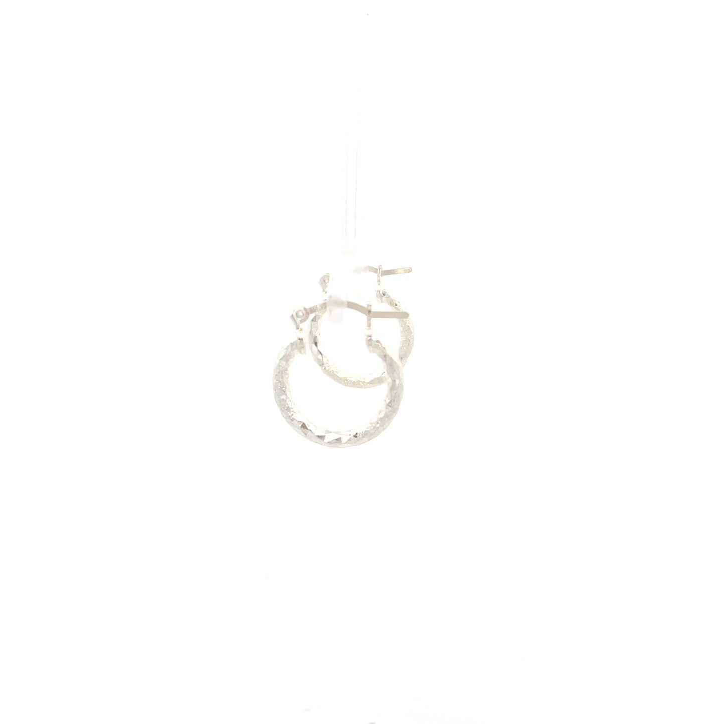 HK Diamond Cut Hoop Earrings 15mm - Design 01