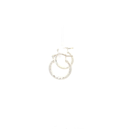 HK Diamond Cut Hoop Earrings 15mm - Design 01