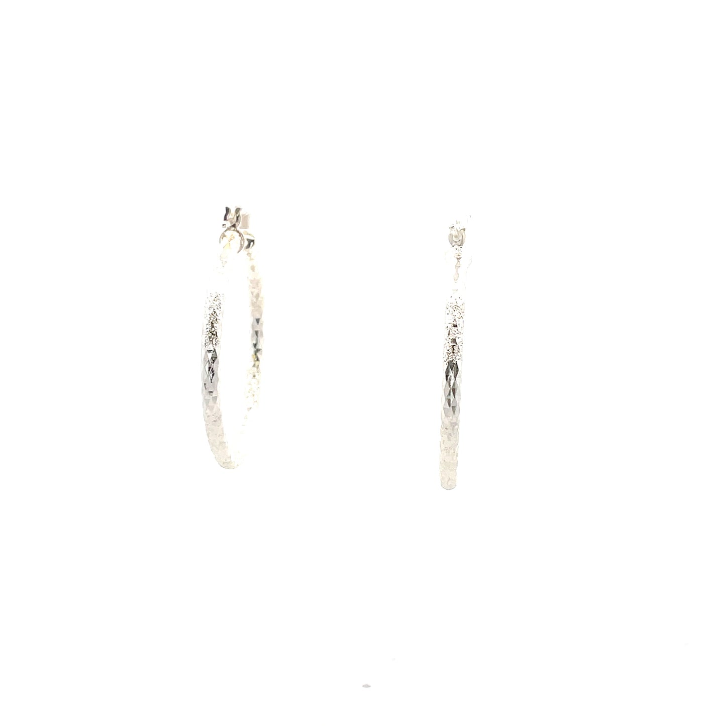 HK Diamond Cut Hoop Earrings 45mm - Style 01