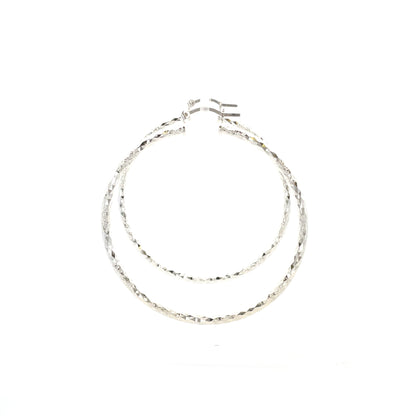 HK Diamond Cut Hoop Earrings 65mm - Style 01