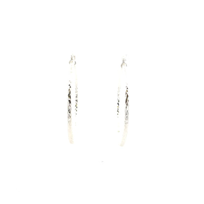 HK Diamond Cut Hoop Earrings 55mm - Style 02