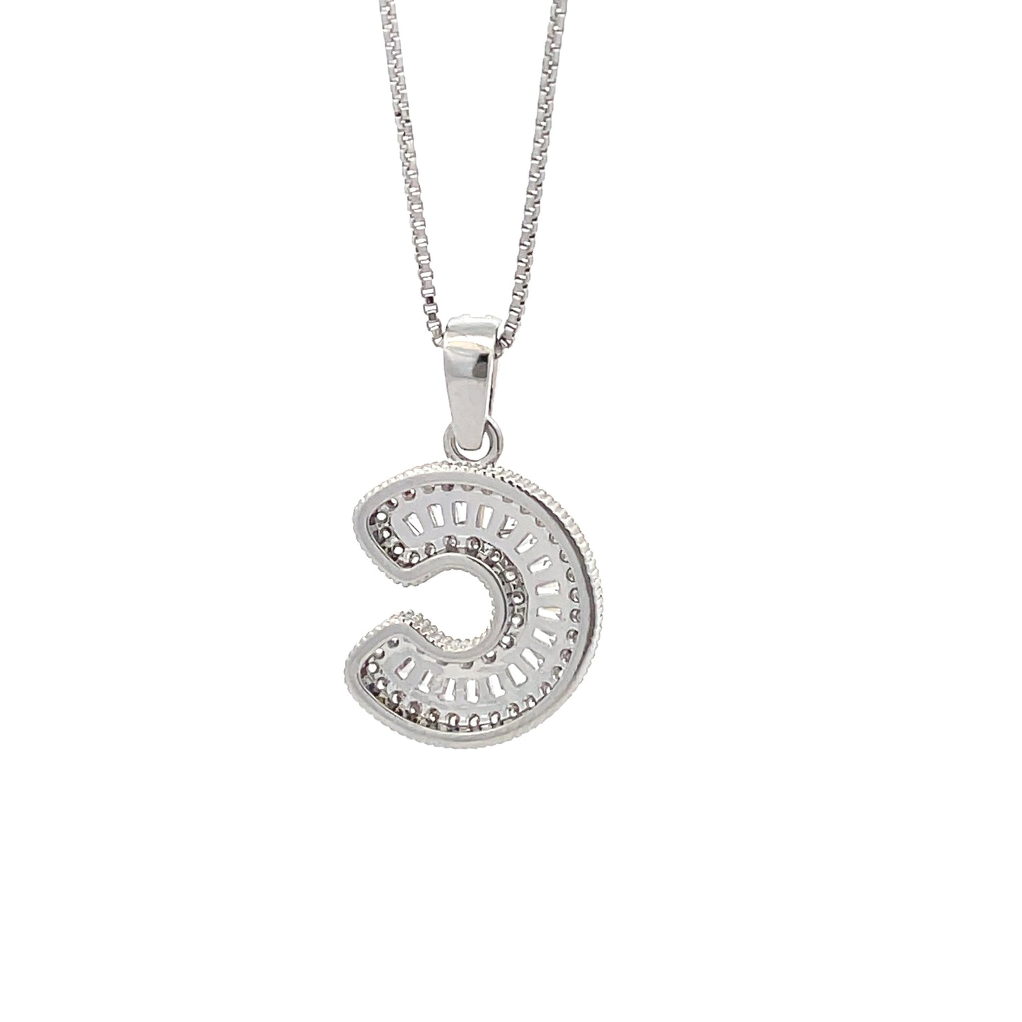 The One Fancy Diamond Necklace - Letter C