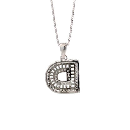 Fancy Diamond Necklace - Letter D