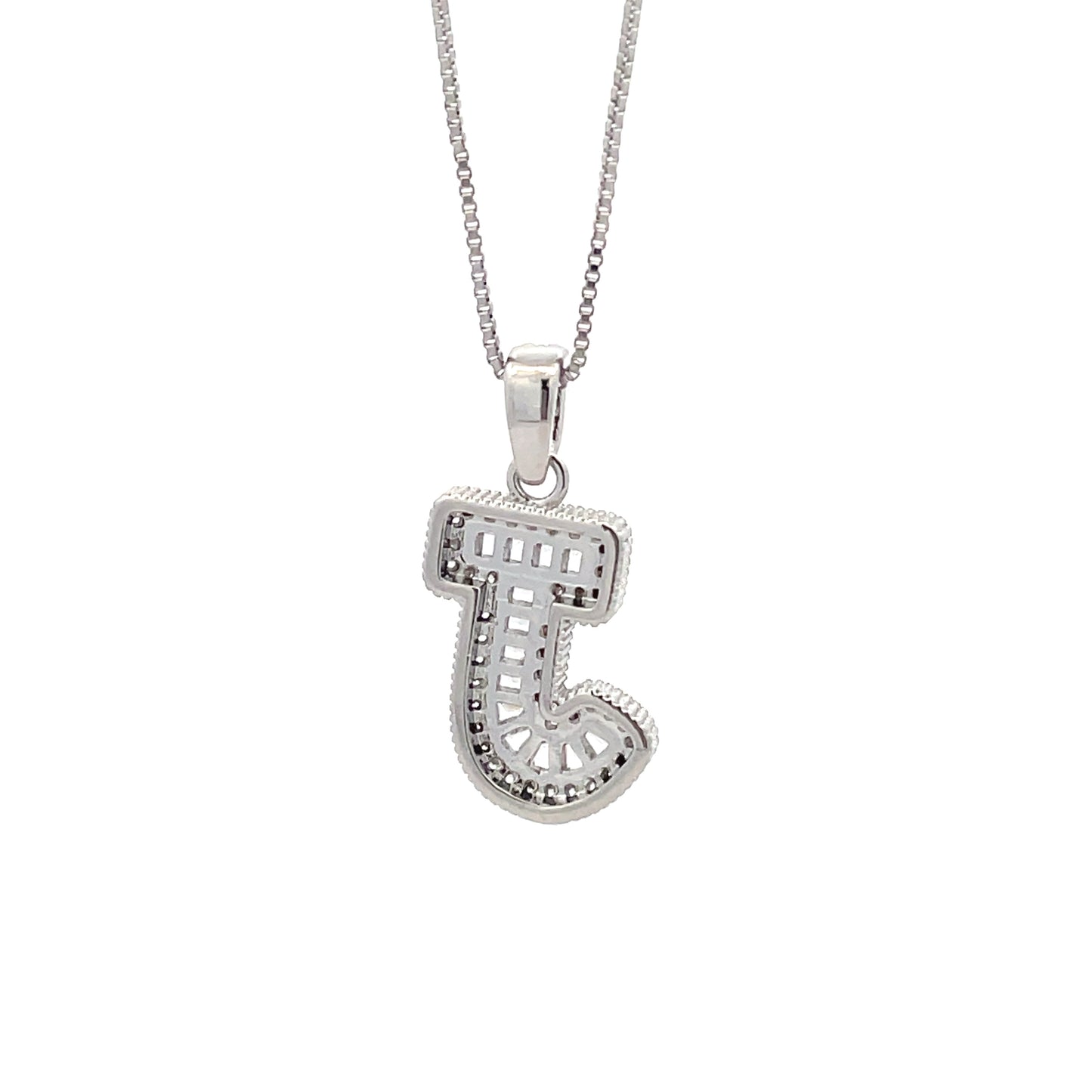 The One Fancy Diamond Necklace - Letter J