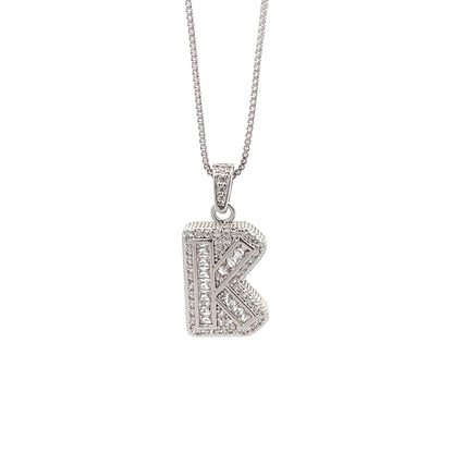 Fancy Diamond Necklace - Letter K