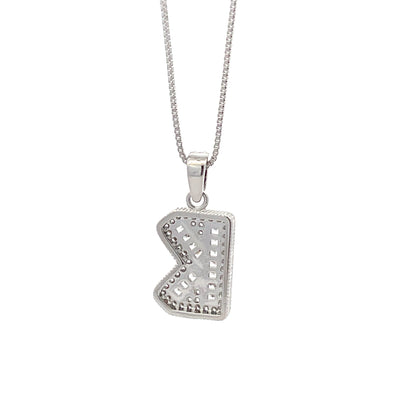 Fancy Diamond Necklace - Letter K