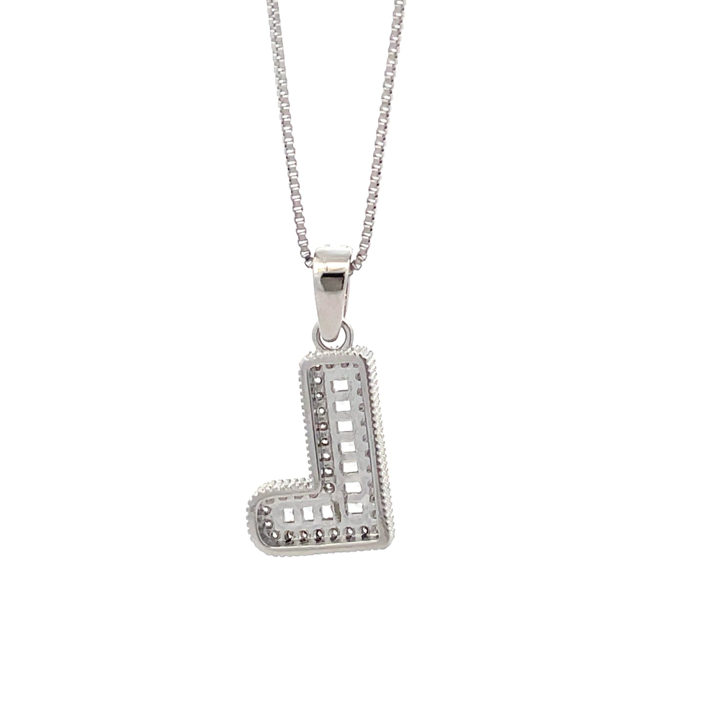 The One Fancy Diamond Necklace - Letter L