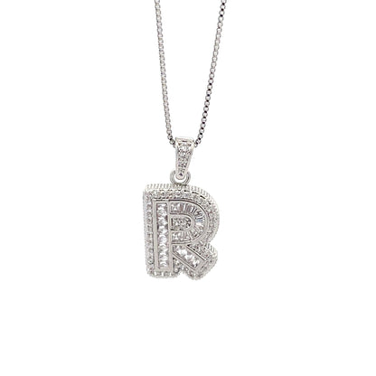 Fancy Diamond Necklace - Letter R