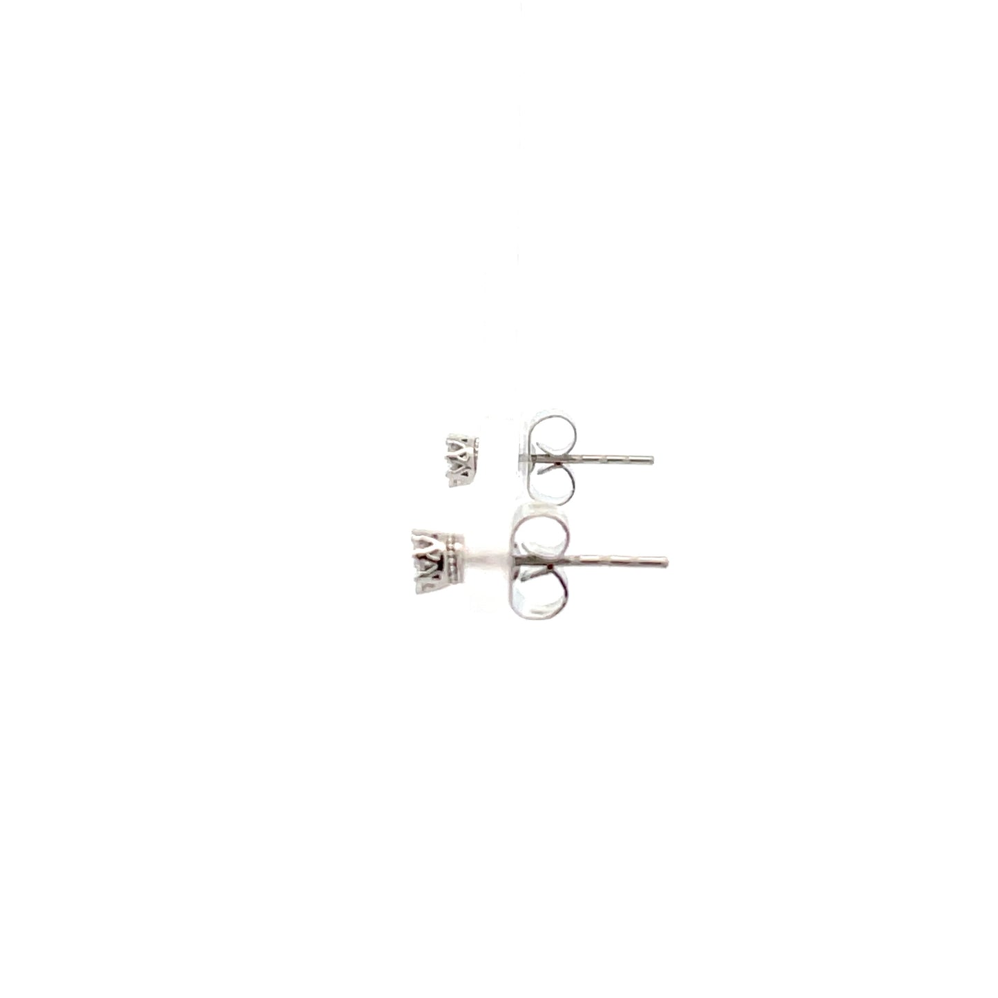 The One Crown CZ Round Earrings - 03