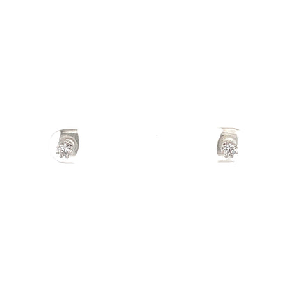 Crown CZ Round Earrings - 03