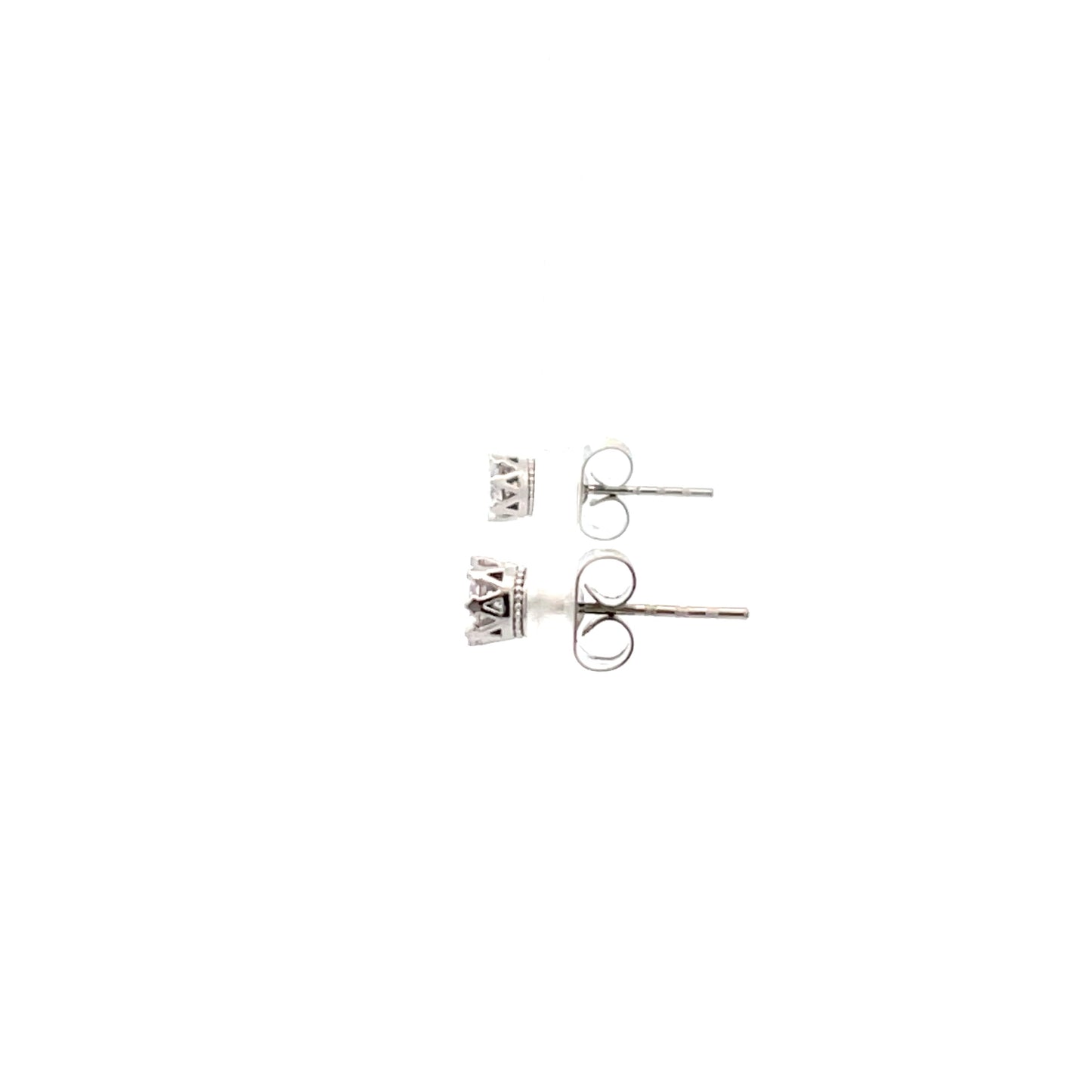 The One Crown CZ Round Earrings - 04