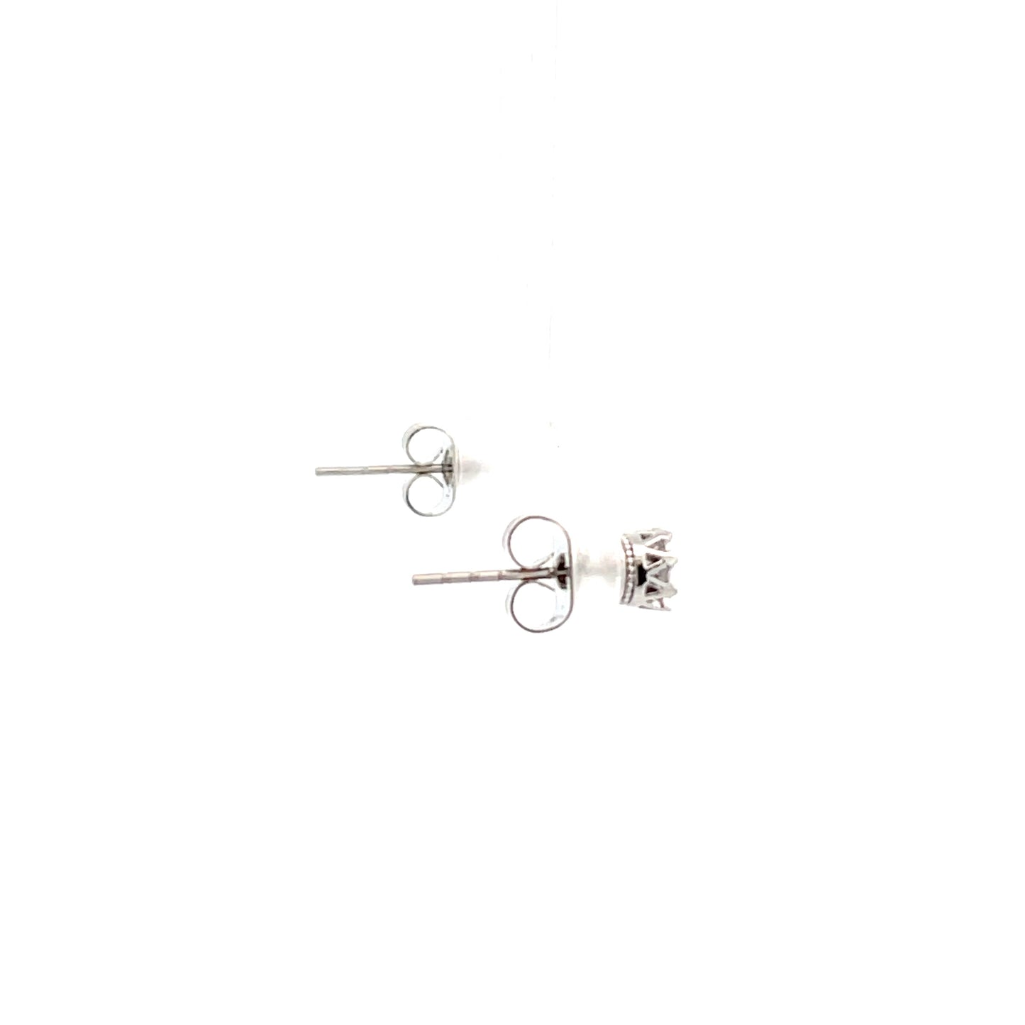 The One Crown CZ Round Earrings - 04