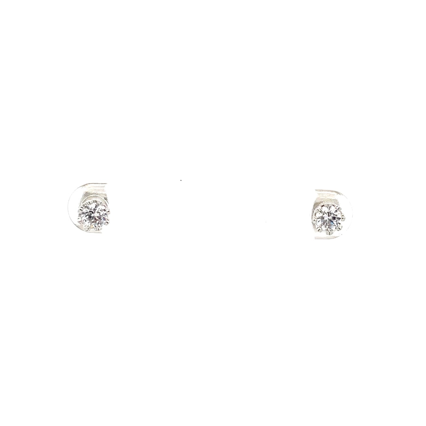 The One Crown CZ Round Earrings - 04