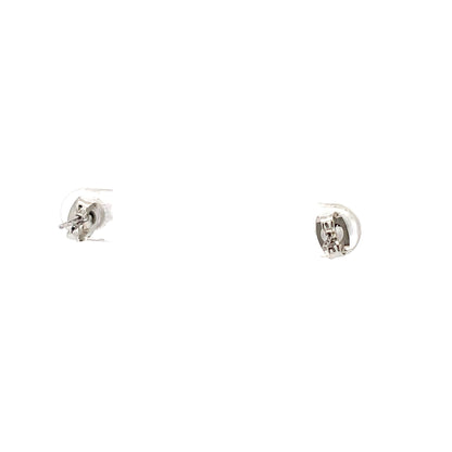 Crown CZ Round Earrings - 05