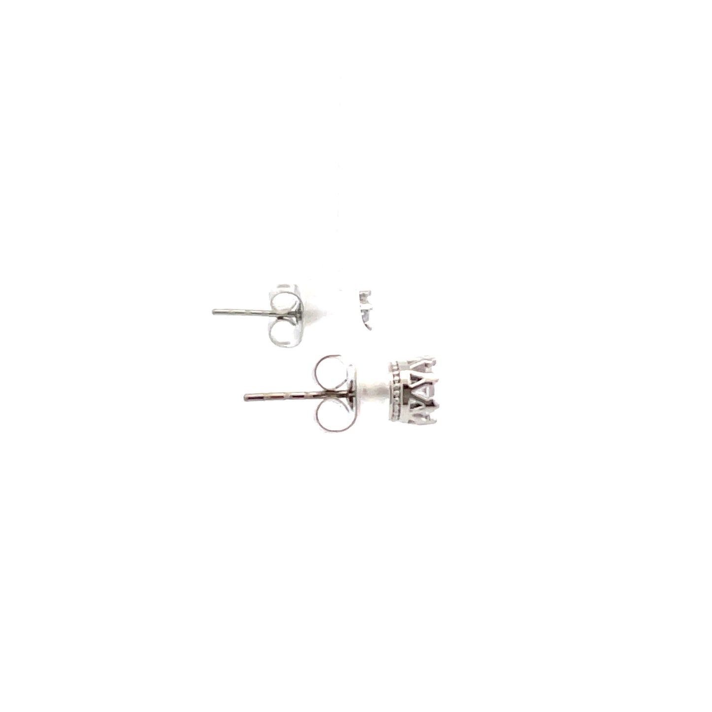 The One Crown CZ Round Earrings - 05