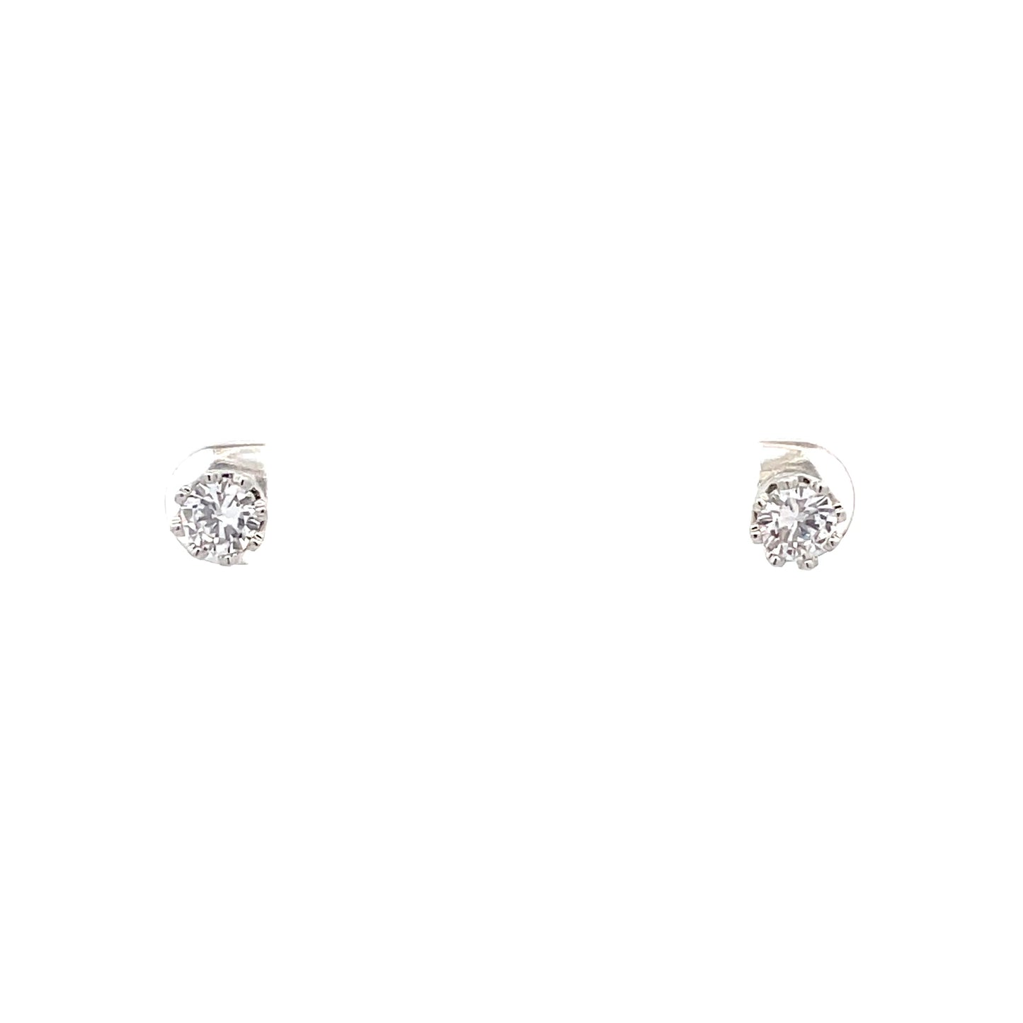 The One Crown CZ Round Earrings - 05