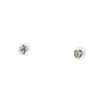 Crown CZ Round Earrings - 06