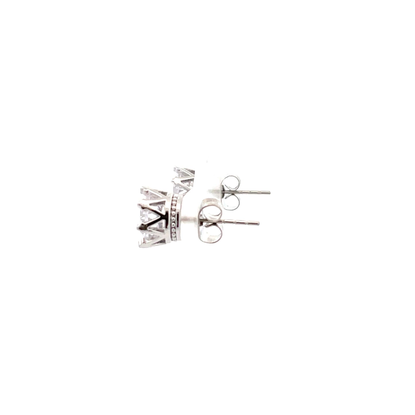 The One Crown CZ Round Earrings - 08