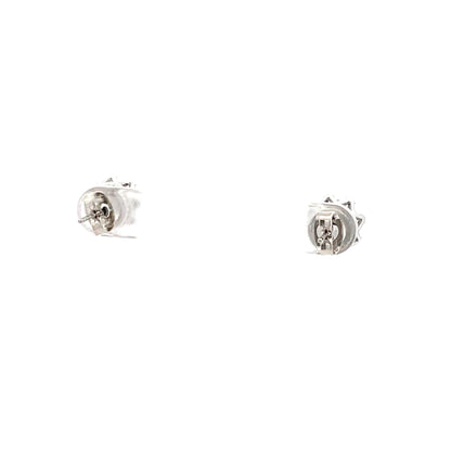 Crown CZ Round Earrings - 08